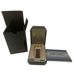 Vintage Seiko Quartz Walmart 10 Year Safe Driving Award Mens Watch Gold Tone